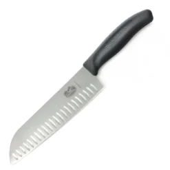 Victorinox Fibrox 17cm Santoku Knife Fluted Edge (6852317G)