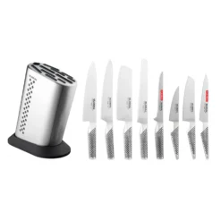 Global G888K - Stainless Steel Knife Block With 8 Global Knives (G-888K)
