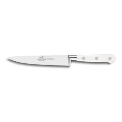 Lion Sabatier® Ideal Toque Blanche 20cm Flexible Filleting Knife (White Handle With Stainless Steel Rivets)
