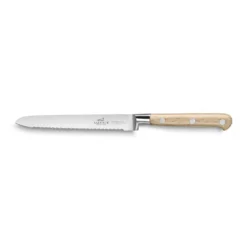 Lion Sabatier® Ideal Broceliande 12cm Serrated Utility Knife (Ashwood Handle With Stainless Steel Rivets)